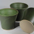 Mini Moss Green Fluted Handmade Ceramic Plant Pot